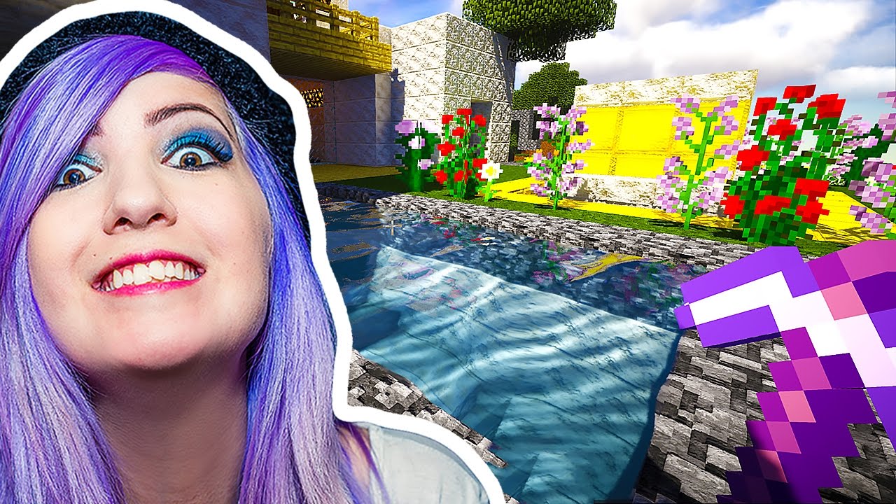 LETS-BUILD-A-POOL-BY-THE-MANSION-Minecraft-with-SabrinaBrite