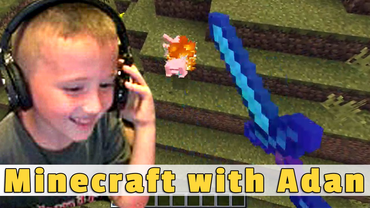 Minecraft-with-6-Year-Old-Adan-Enchanted-Weapons
