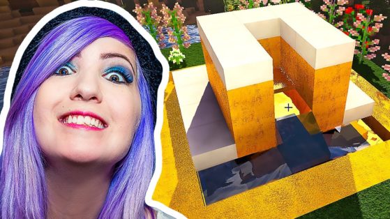 Minecraft-with-SabrinaBrite-How-to-Make-a-Fountain-Modern-House-Design